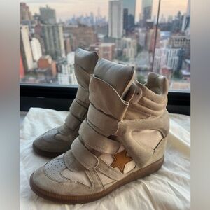 Beige classic Isabel marant sneakers